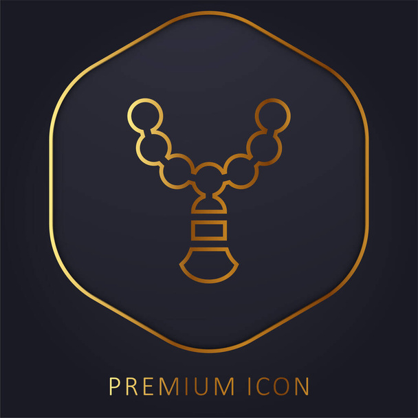 Perline linea dorata logo premium o icona - Vettoriali, immagini