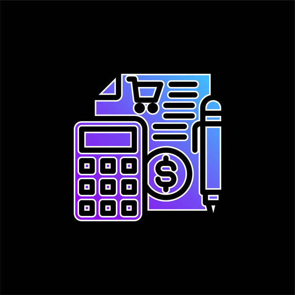 Icona del vettore gradiente blu contabile - Vettoriali, immagini
