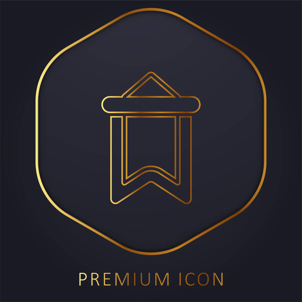 Banner goldene Linie Premium-Logo oder Symbol - Vektor, Bild