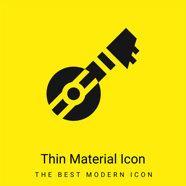 Bouzouki minimální jasně žlutá ikona materiálu - Vektor, obrázek