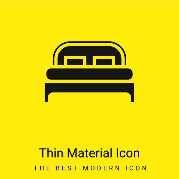 Postel minimální jasně žlutý materiál ikona - Vektor, obrázek