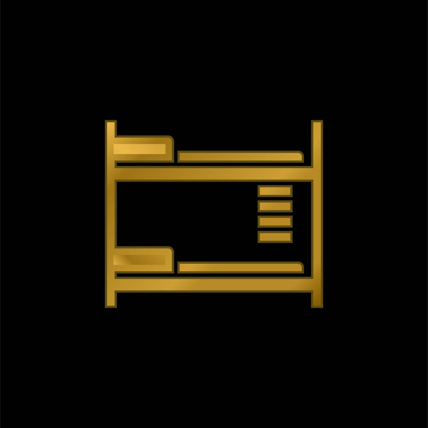 Постільна золота металева іконка або вектор логотипу
 - Вектор, зображення