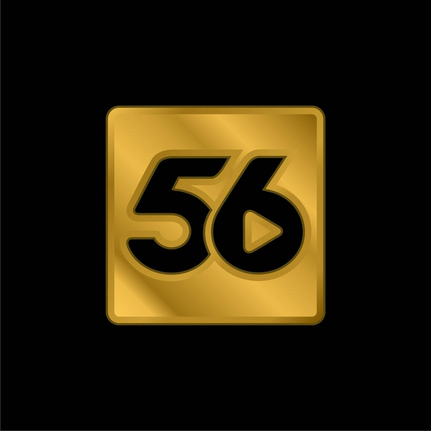 56 Sociální logo pozlacené kovové ikony nebo vektor loga - Vektor, obrázek