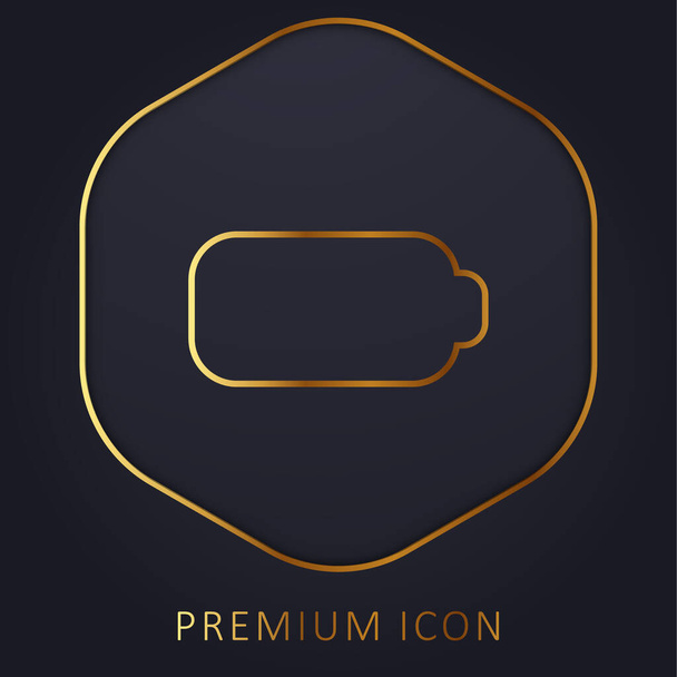 Batteria linea dorata logo premium o icona - Vettoriali, immagini