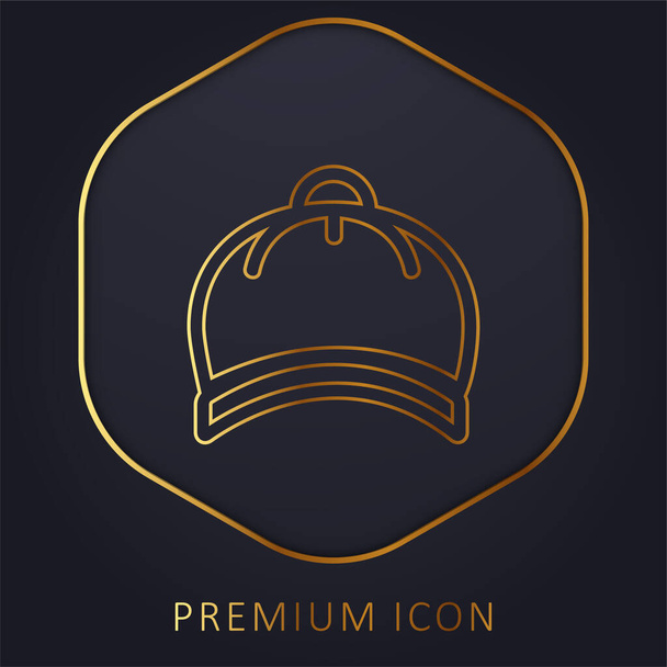 Logo o icona premium della linea dorata Baby Hat - Vettoriali, immagini
