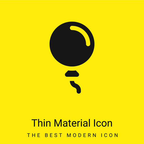 Globo mínimo icono de material amarillo brillante - Vector, Imagen