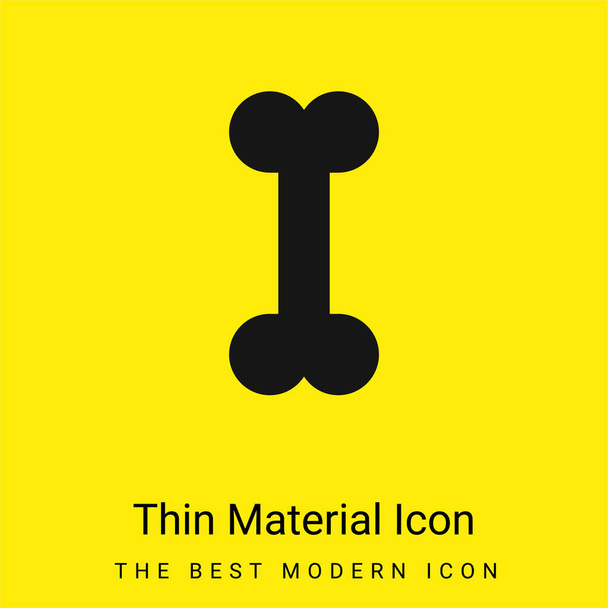 Csont minimális fényes sárga anyag ikon - Vektor, kép