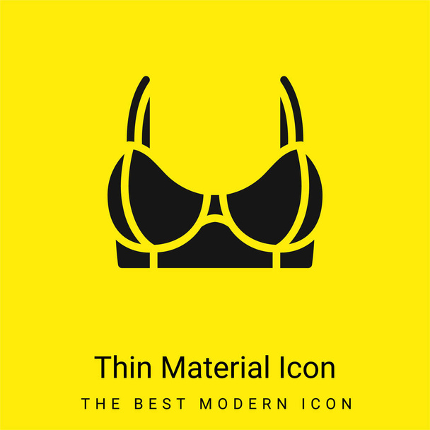 Podprsenka minimální jasně žlutá ikona materiálu - Vektor, obrázek
