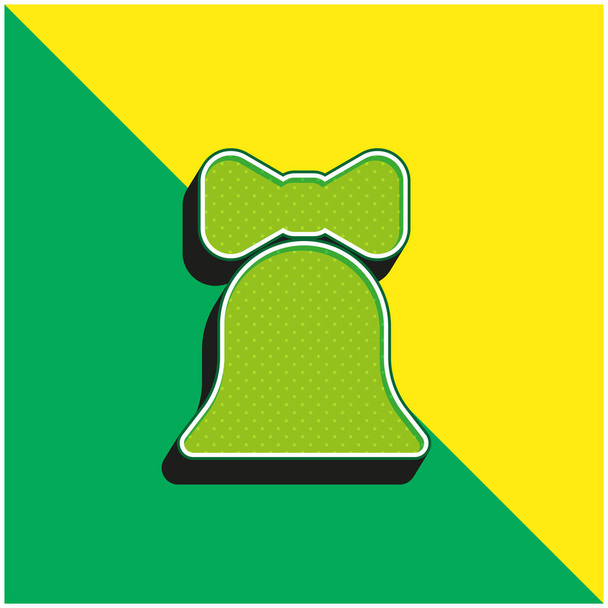 Bell Zelená a žlutá moderní 3D vektorové logo ikony - Vektor, obrázek
