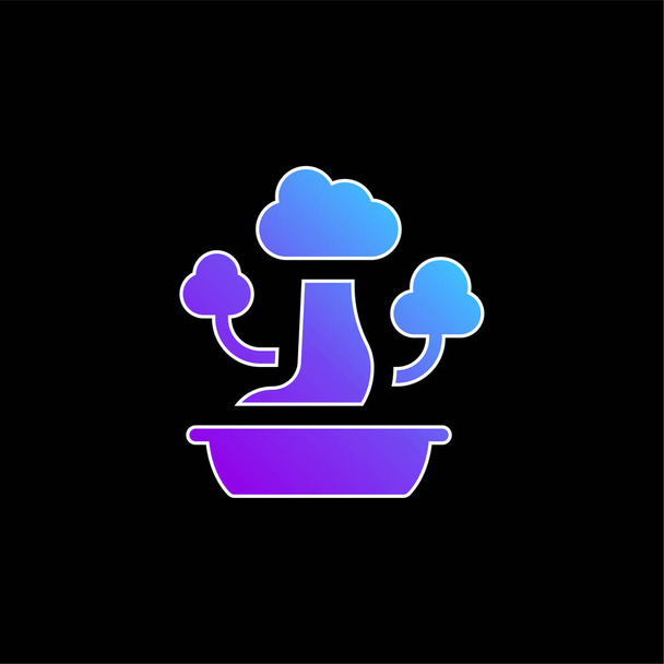 Bonsai modrá ikona přechodu - Vektor, obrázek