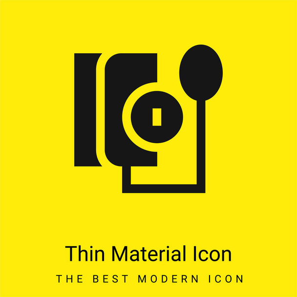 Krvavý tlakoměr minimální jasně žlutá ikona materiálu - Vektor, obrázek