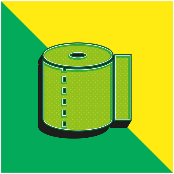 side Vihreä ja keltainen moderni 3d vektori kuvake logo - Vektori, kuva