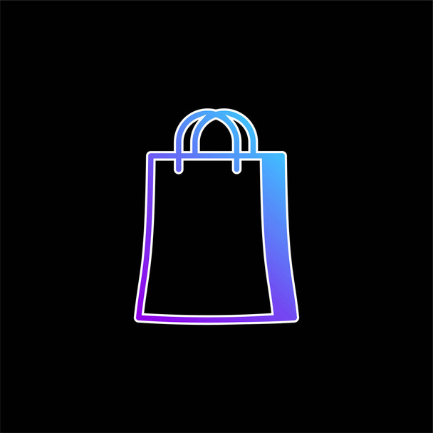 Big Shopping Bag icône vectorielle dégradé bleu - Vecteur, image