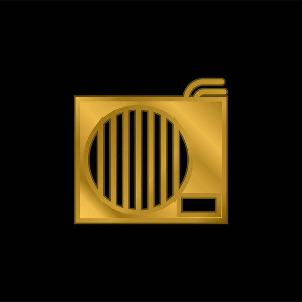 Klimaanlage vergoldet metallisches Symbol oder Logo-Vektor - Vektor, Bild