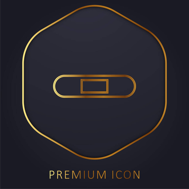 Silhueta de Banda com Branco Detalhes linha dourada logotipo premium ou ícone - Vetor, Imagem