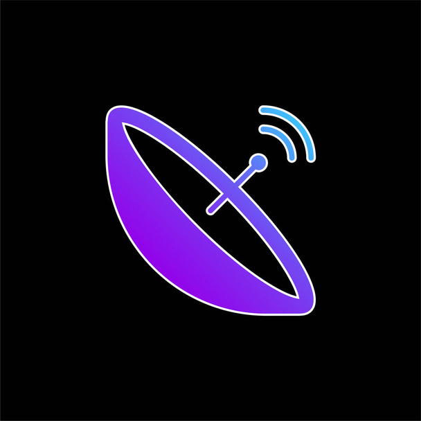 Antenna kék gradiens vektor ikon - Vektor, kép