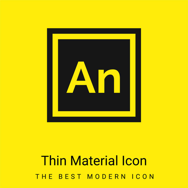 Animate minimal bright yellow material icon - Vector, Image
