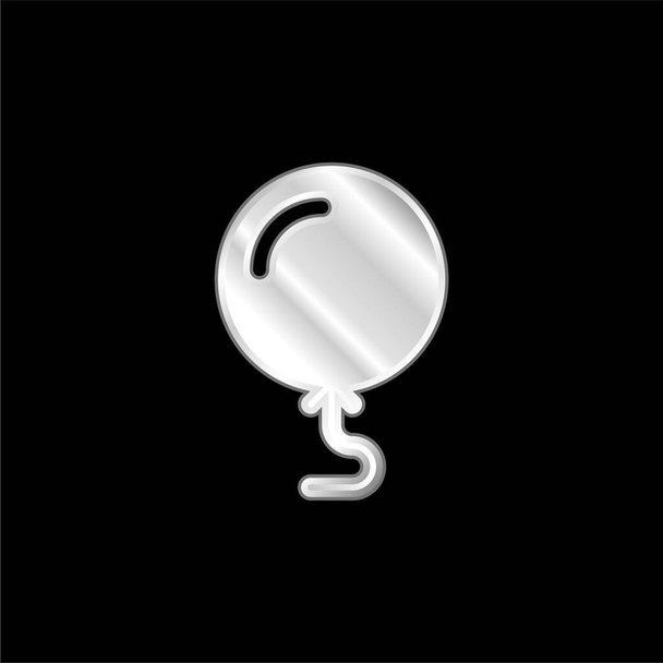Balon posrebrzany metaliczna ikona - Wektor, obraz