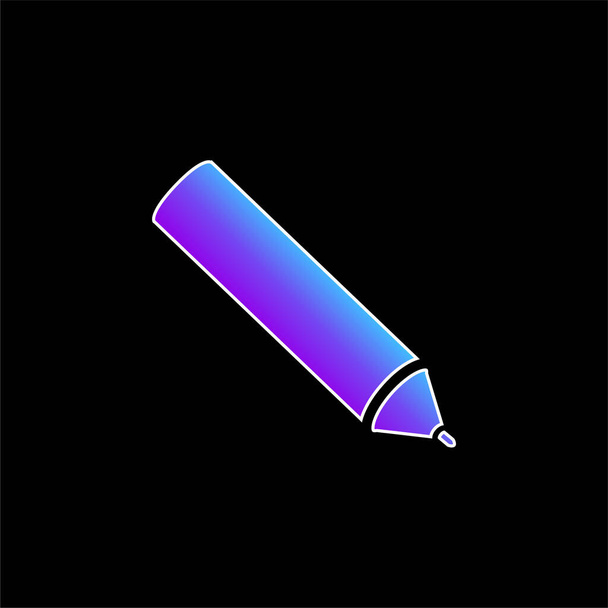 Czarny długopis niebieski ikona wektora gradientu - Wektor, obraz