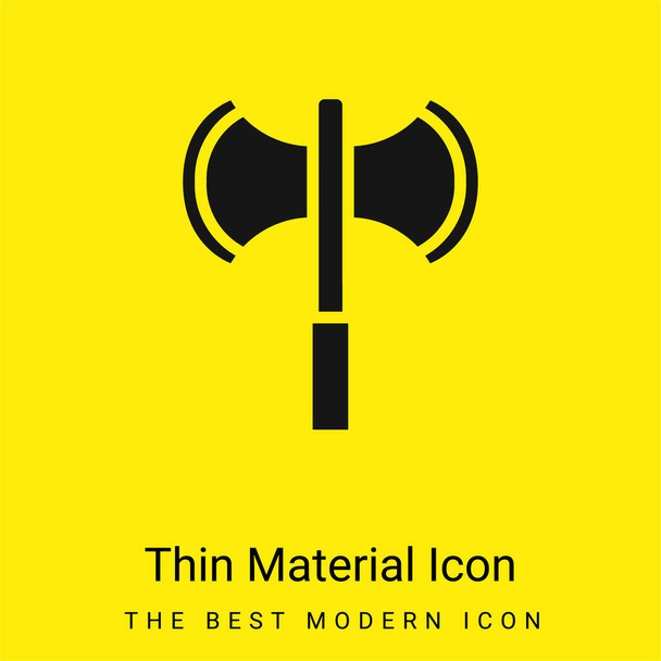 Ícone de material amarelo brilhante mínimo Axe - Vetor, Imagem