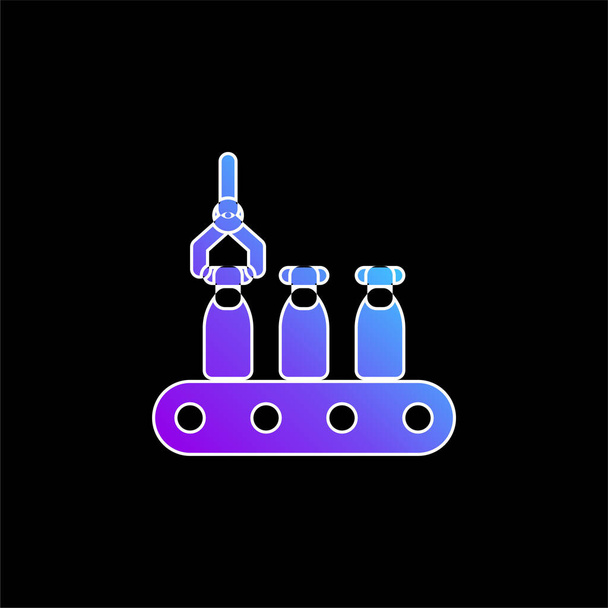Assembly Line blue gradient vector icon - Vector, Image
