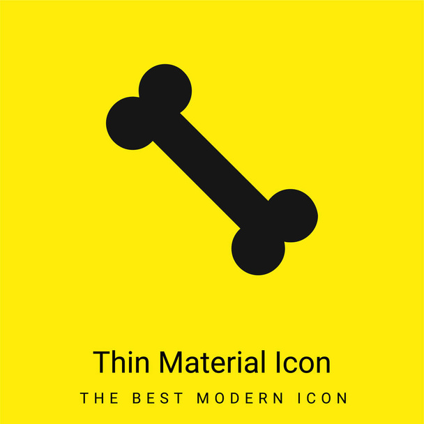 Bone minimální jasně žlutý materiál ikona - Vektor, obrázek