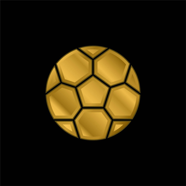 Ball vergoldet metallisches Symbol oder Logo-Vektor - Vektor, Bild