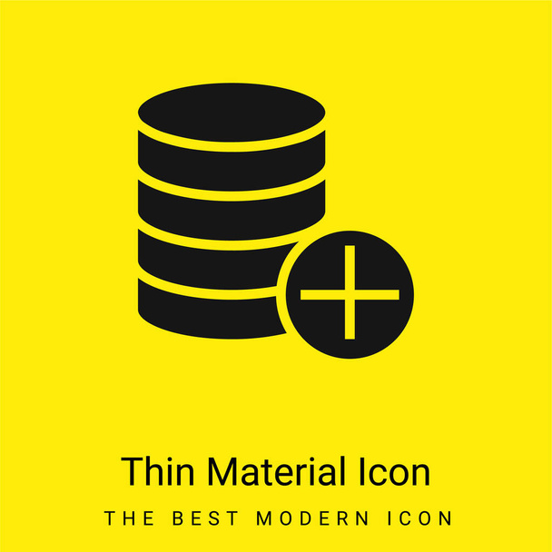 Přidat minimální jasně žlutou ikonu materiálu - Vektor, obrázek