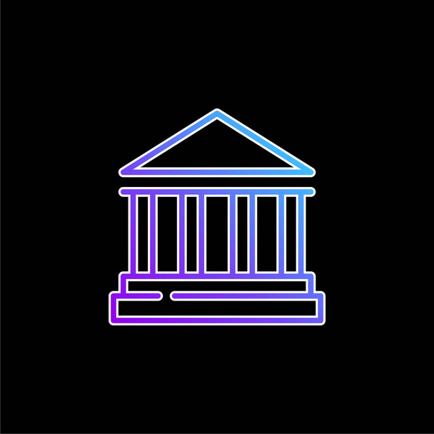 Ikona Bankovní znaménko modrý přechod - Vektor, obrázek