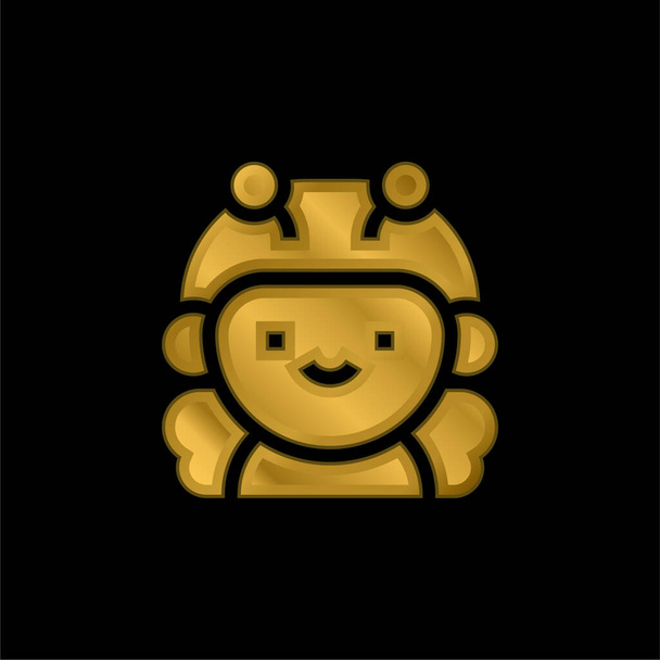 Бджола золота металева іконка або вектор логотипу
 - Вектор, зображення