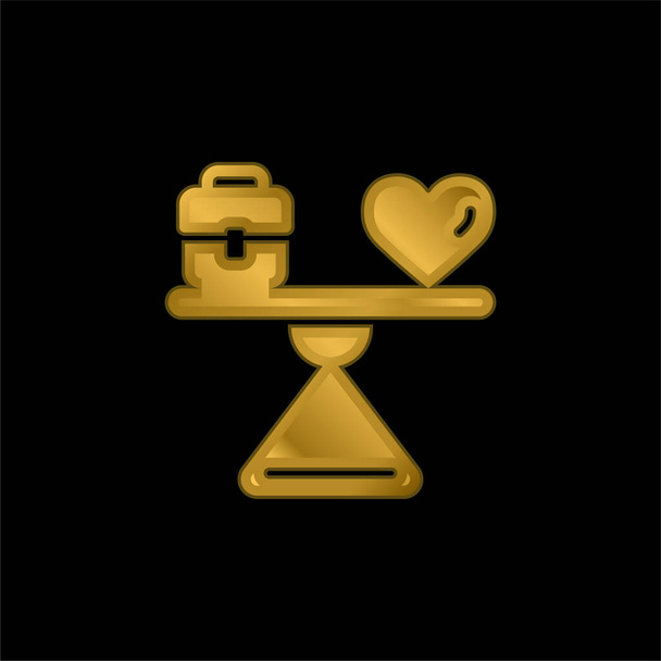 Баланс золотий металевий значок або вектор логотипу
 - Вектор, зображення