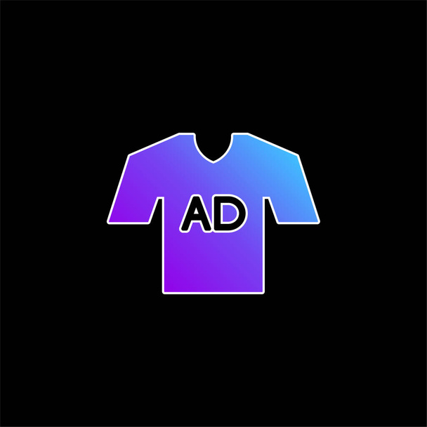 AD T Shirt blue gradient vector icon - Vector, Image