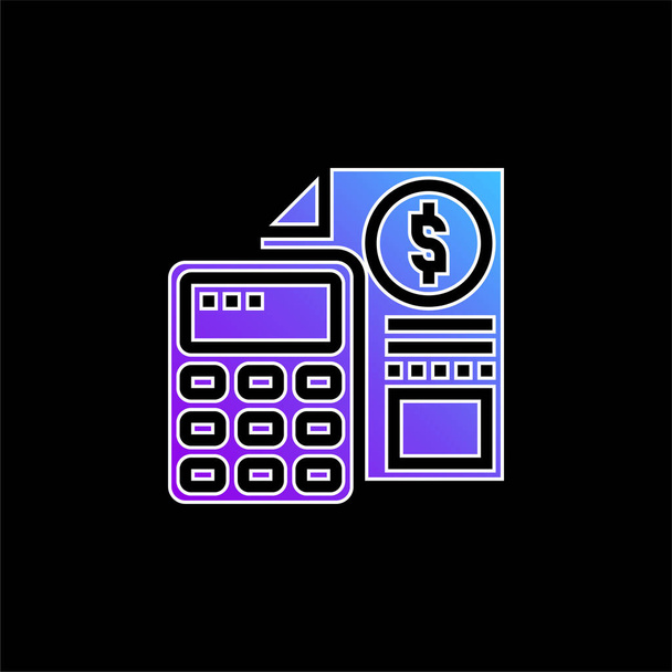 Accounting blue gradient vector icon - Vector, Image