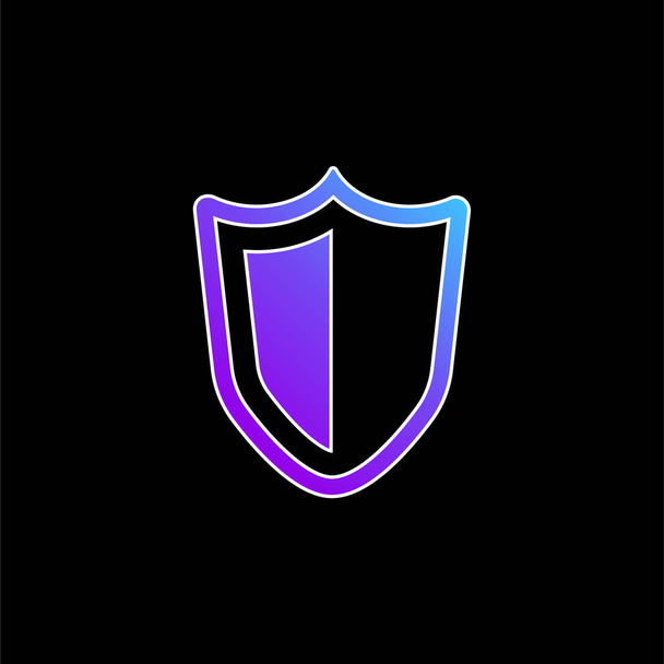 Gran defensa escudo azul gradiente icono del vector - Vector, imagen