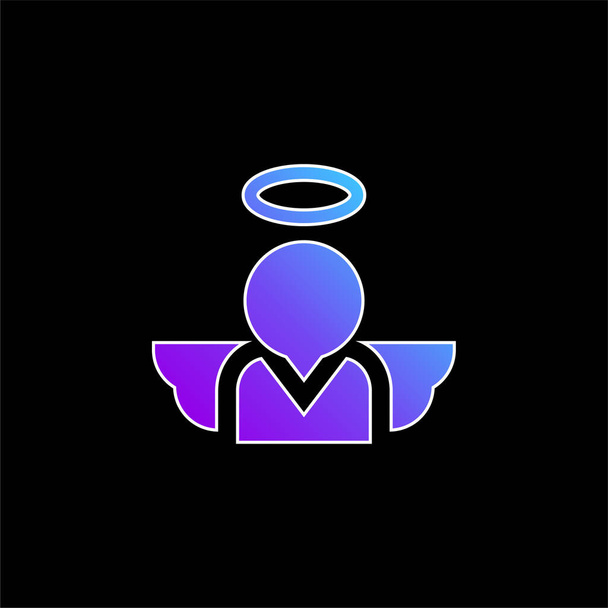 Andělsky modrá ikona přechodu - Vektor, obrázek