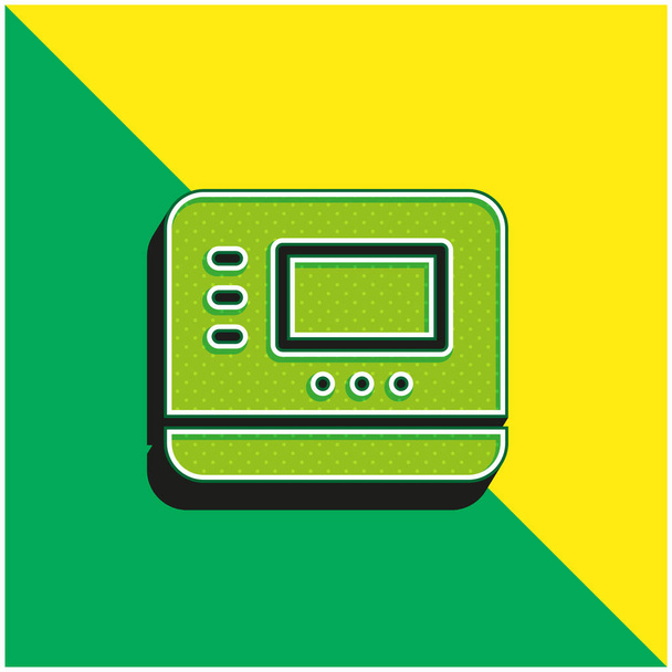 Bateria Zielony i żółty nowoczesny ikona wektora 3D logo - Wektor, obraz