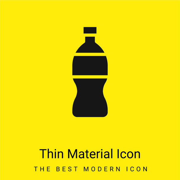 Fles minimaal helder geel materiaal icoon - Vector, afbeelding