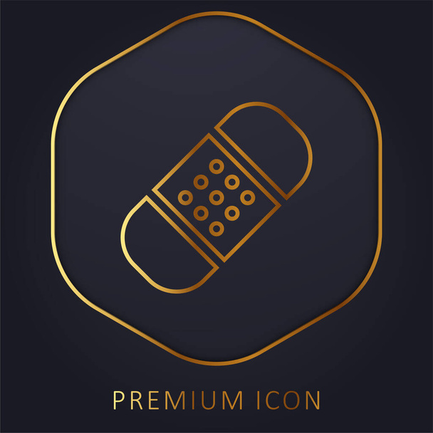 Bandage linha dourada logotipo premium ou ícone - Vetor, Imagem