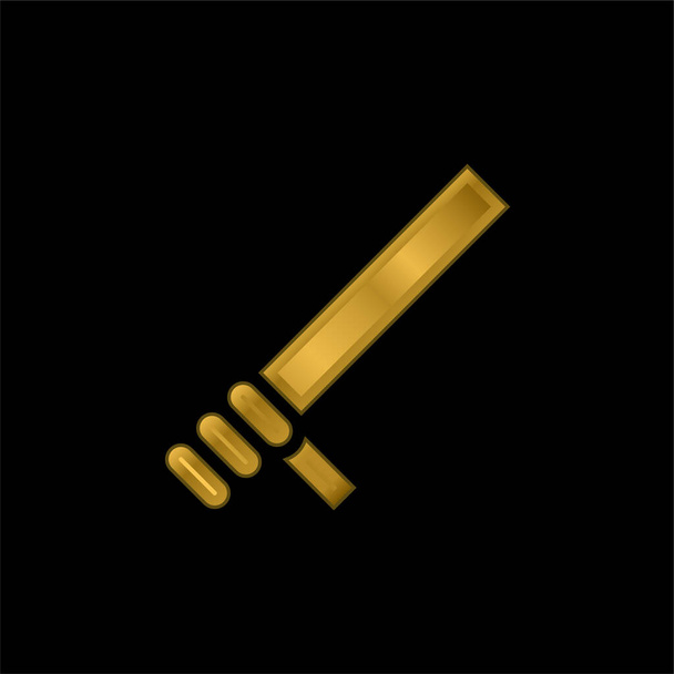 Золотий батон покритий металевою іконою або вектором логотипу. - Вектор, зображення