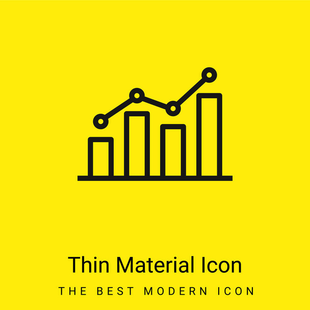 Analytics minimal bright yellow material icon - Vektor, obrázek
