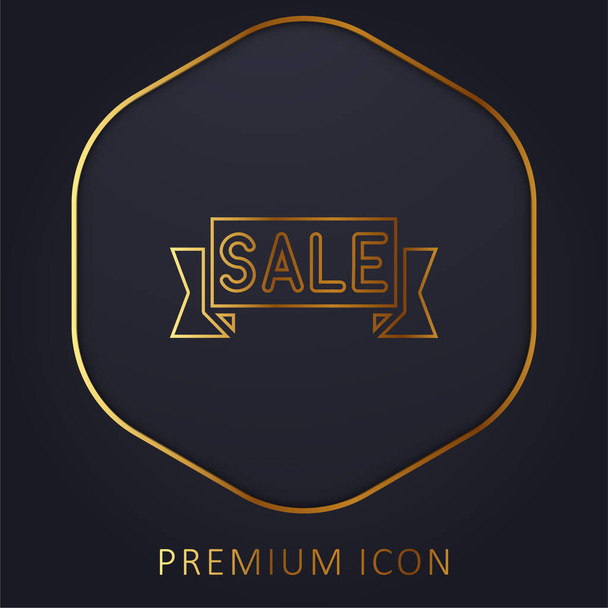 Musta perjantai kultainen linja premium logo tai kuvake - Vektori, kuva