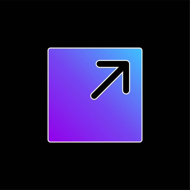 Seta ícone de vetor gradiente azul - Vetor, Imagem