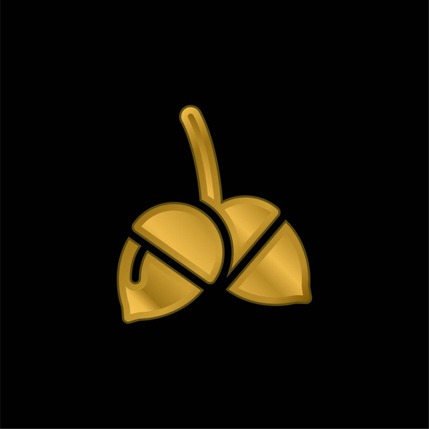 Makk aranyozott fémbevonatú ikon vagy logó vektor - Vektor, kép