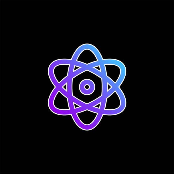 Ícone de vetor gradiente azul de energia atômica - Vetor, Imagem