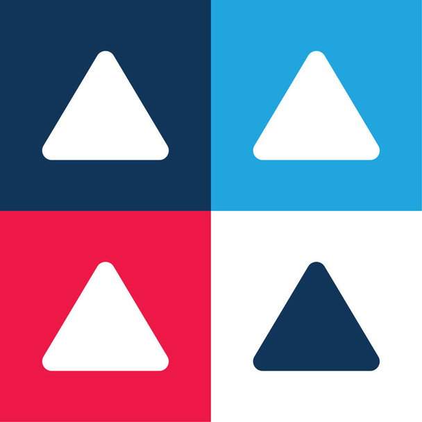 Bleichen blau und rot vier Farben minimales Symbol-Set - Vektor, Bild