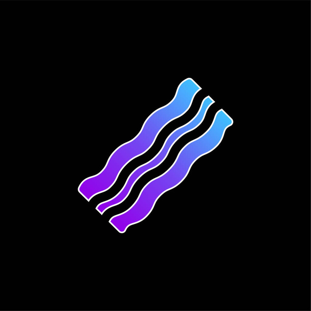 Bacon blu gradiente icona vettoriale - Vettoriali, immagini