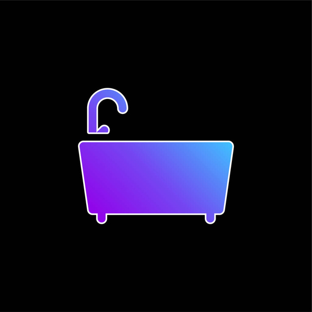 Bathtub blue gradient vector icon - Vector, Image