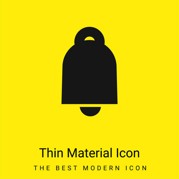 Bell Black Tool Shape ícone material amarelo brilhante mínimo - Vetor, Imagem