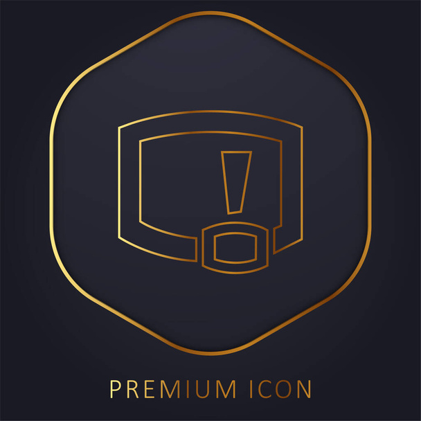 Bitacoras Símbolo de línea dorada logotipo premium o icono - Vector, imagen