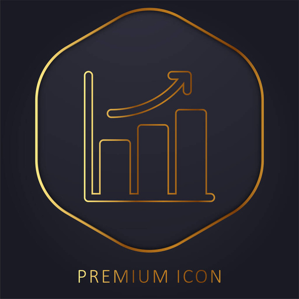 Bars golden line premium logo or icon - Vector, Image